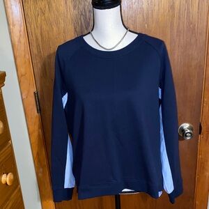 Tommy Hilfiger Navy and Light Blue Stripes  Sweat Shirt Women's Top❤️